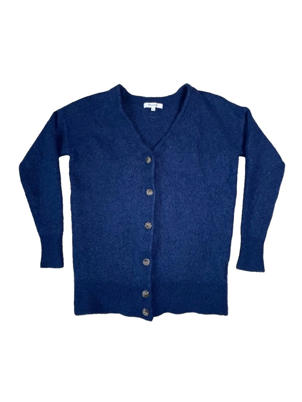 Madewell Merino Wool Blend Cardigan Sweater Women’s XXS Blue V Neck Button Front